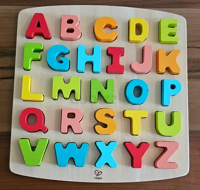 Hape Wooden Alphabet Puzzle - A to Z Letter Board