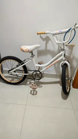 White Kids Bicycle with Front Basket