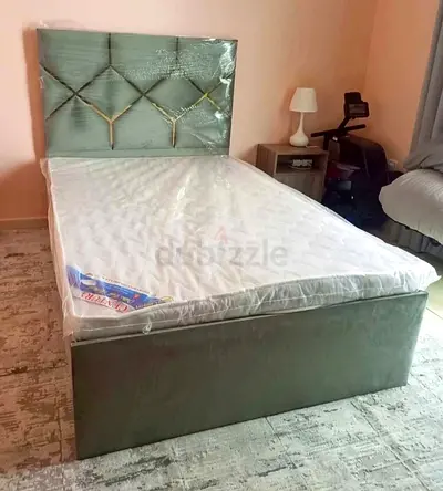 Single Ottoman Bed with Headboard and Mattress - Good Condition