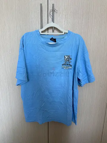 SYDNEY / GLEBE CRABS Light Blue Short Sleeve Cotton T-Shirt, Size M (Casual)