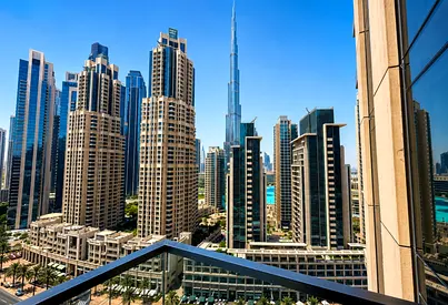 Burj Khalifa View | 2 Beds + Study | Furnished