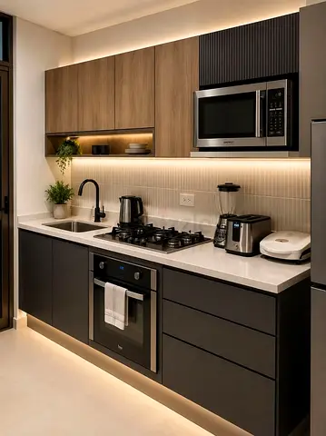 BRAND NEW Custom Modern Kitchen Cabinets with Island Quartz Top