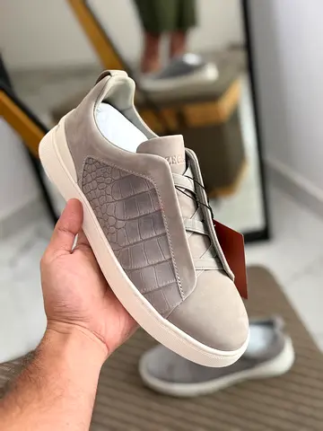 Zegna crocs leather men casual shoes