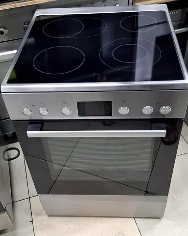 Bosch Electric Range Cooker, 60 cm, with 3,000W Power Elements Stainless Steel