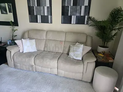 Outdoor 6-piece Rattan Garden Sofa Set with Coffee Table - Good Condition