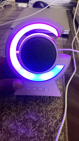 RGB Portable Bluetooth Speaker with Cat-Ear Design and FM/USB Controls