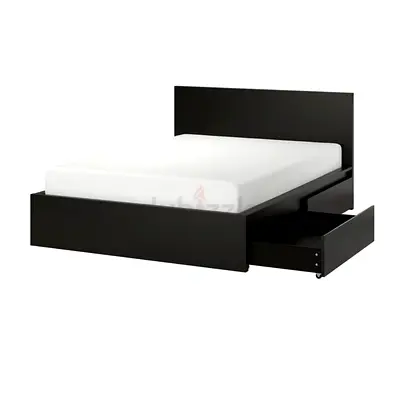 King size Bed frame with 4 storage and mattress