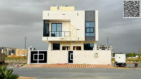 Luxury villa for sale in Al Yasmin with a modern design and complete specifications, including registration fees.