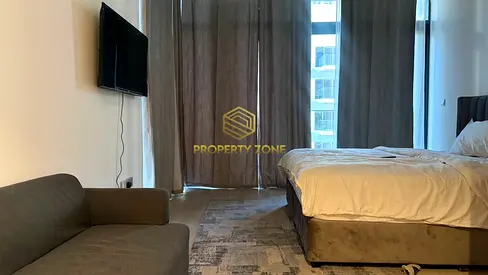 Pool View Studio | Furnished | Balcony | Azizi Riviera 45