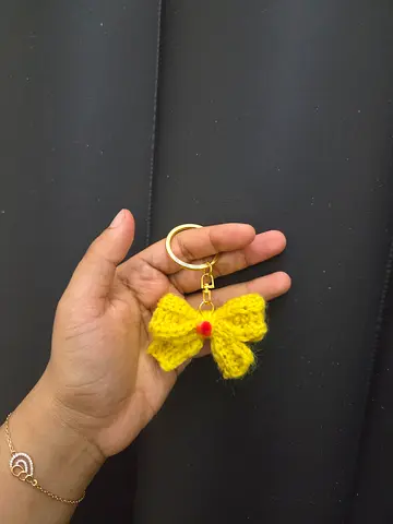 Handmade Crochet Ribbon Keychains