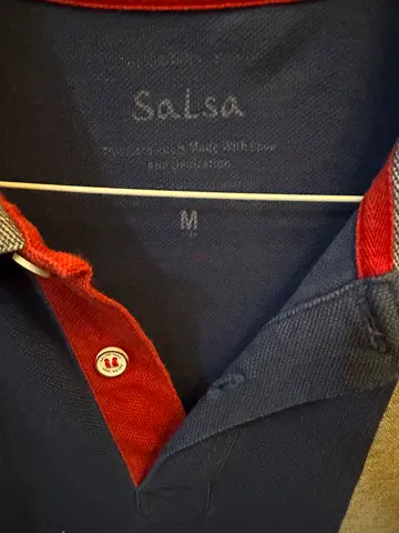 Navy Salsa polo shirt, mens size M, good used condition