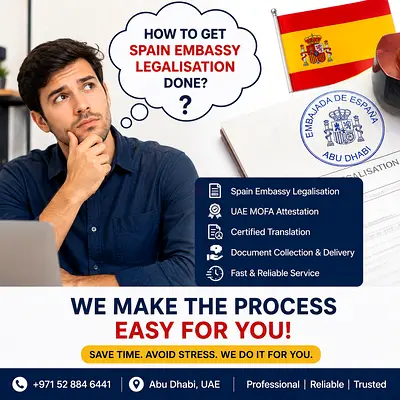 Spain Embassy Legalisation  UAE MOFA Attestation Services - Abu Dhabi