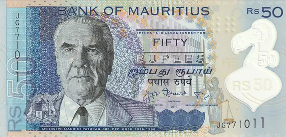 MAURITIUS 50 RUPEES BANKNOTE 2013