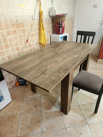 Solid Wood Dining Table - Rustic Finish, Seats 3