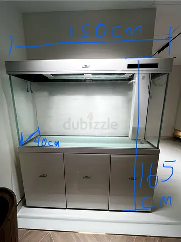 150cm Aquarium Tank with Cabinet (165cm height) - Good Condition