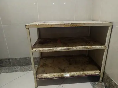 Metal shelving unit for storage