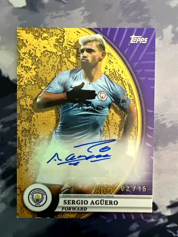 Signed Sergio Aguero Topps Limited Edition Football Card (02/15)