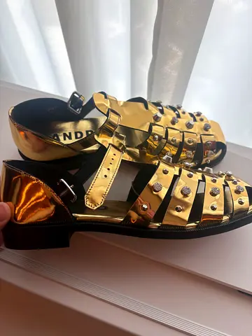 Sandro Paris gold sandals