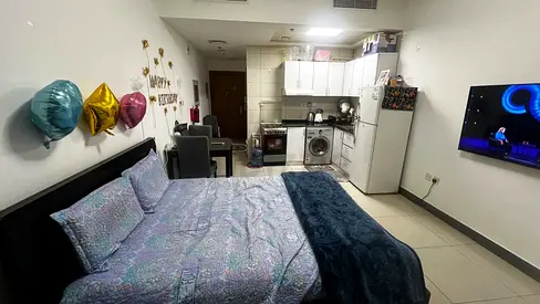 Bed with mattress