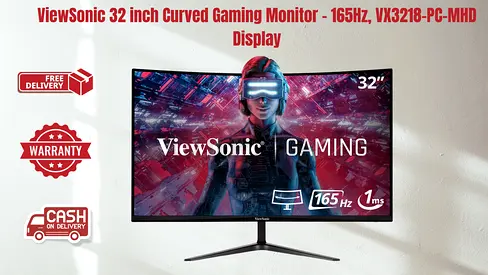 ViewSonic 32 Curved Gaming Monitor VX3218-PC-MHD - 165Hz, 1ms
