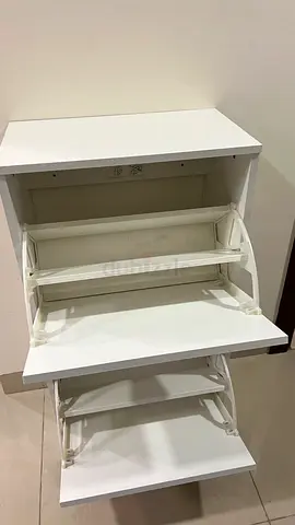 IKEA Bissa Shoe Cabinet with 2 Compartments Shelves