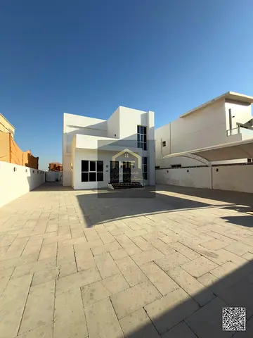 Brand new villa 🔥🔥 First occupancy, available for rent in Al Rawda 2, Ajman. 5000 sq ft land plot. 4 master bedrooms, living room, majlis, and maid