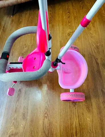 Pink Kids Tricycle with Push Handle - Good Condition