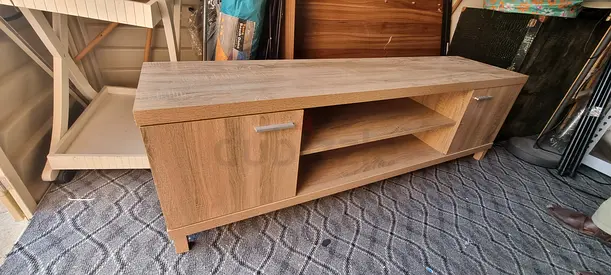 Wooden TV Stand / Entertainment Unit with Storage - Light Oak Finish