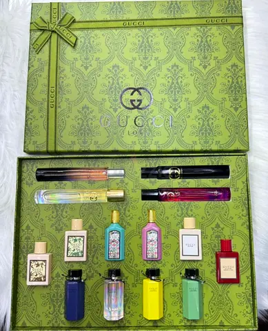 Gucci womens fragrance gift set — assorted mini perfumes (box included)