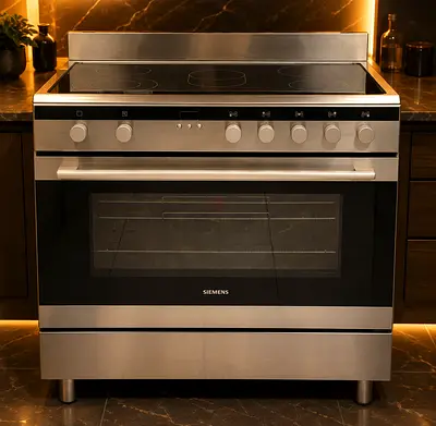 Siemens Stainless Steel Electric Range with Ceramic Hob - Good Condition