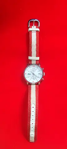 Casual mens wristwatch with fabric strap (pre-owned)
