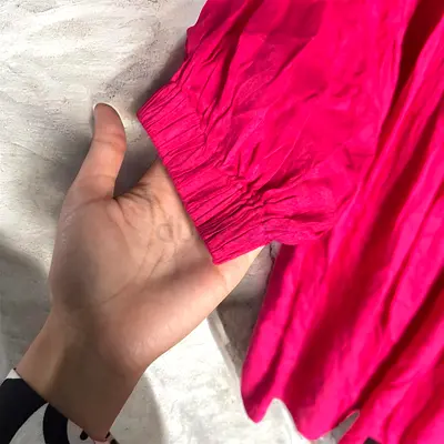 Red long-sleeve casual midi dress, gently used