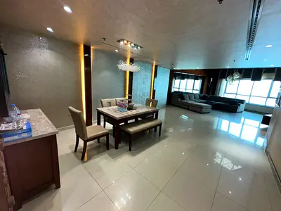 Largest 3-bedroom apartment in the entire Corniche Tower - 2 balconies with panoramic sea views - Free parking - Super deluxe handmade furniture