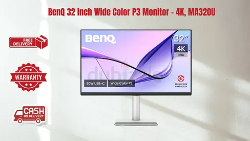BenQ 32 inch Wide Color P3 Monitor - 4K, MA320U