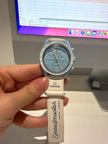 White Omega Speedmaster MoonSwatch (bioceramic) - used