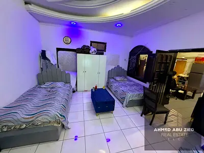 Furnished one-bedroom annex with living room for annual rent in Mushrif, Ajman, with a private entr
