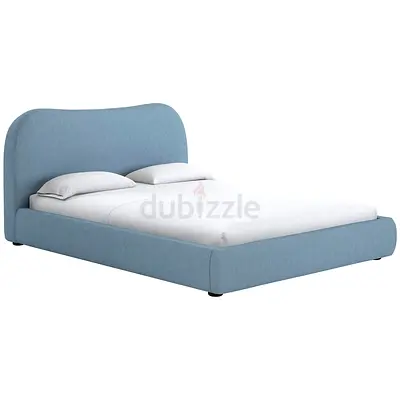 queen size bed light blue upholstered double bed with mattress