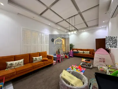 Villa for sale in Al Muwaihat 2 area On a paved road. Large setback. Includes water, electricity, and air conditioning. Villa is 3 years old. Five mas
