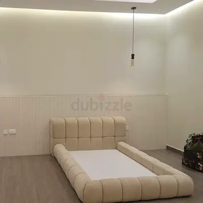 Brand New Modern Single Bed Frame | Cloud Design | Beige