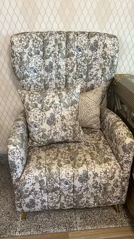 Floral Upholstered Armchair with Cushion - Good Condition- No Second Hand dealers