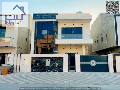 لبيع فيلا مودرن بمنطقه الحليو 2 _ عجمان (طابقين + روف) بسعر يشمل التكيف المركزي ورسوم التسجيل ونقل الملكيه _ موقع راق بالقرب لشارع الشيخ محمد بن زايد