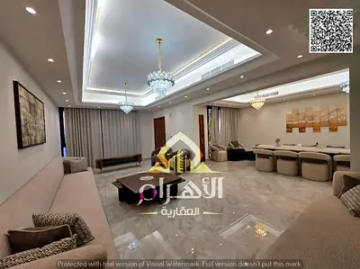 A stunning furnished villa, including water, electricity, and air conditioning, featuring 5 master bedrooms with built-in wardrobes and a rooftop terr