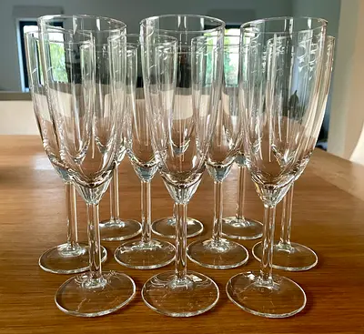 Set of 10 Flute Glasses