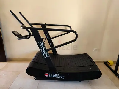 Curved Manual Treadmill -on-Motorised, 180kg Max, 150cm Belt