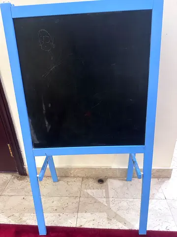 Kids Double-Sided Wooden Easel with Chalkboard (Blue)