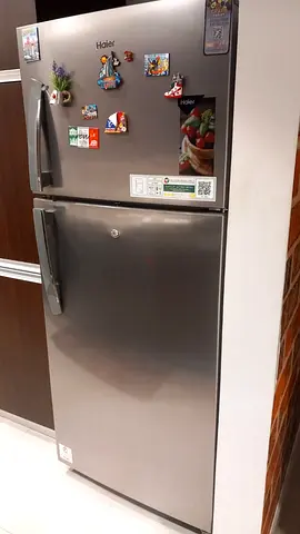 Haier 2-Door Refrigerator - Good Condition, Silver