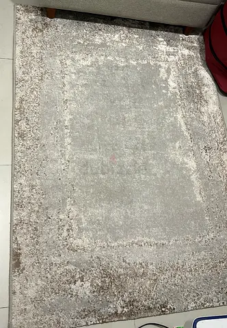 Light grey modern area rug - good condition