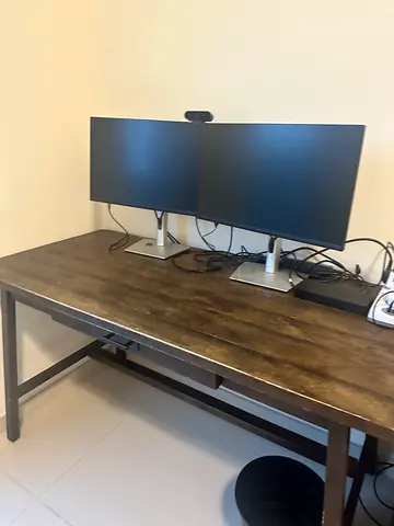 Pottery barn wood Study Desk with Drawer - Dark Finish