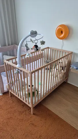 Ikea Crib wooden SNIGLAR 2 levelslevels