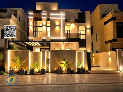Modern 5-bedroom villa with a roof in Al Helio 1, Ajman. Registration fees . Freehold . Bank financing.